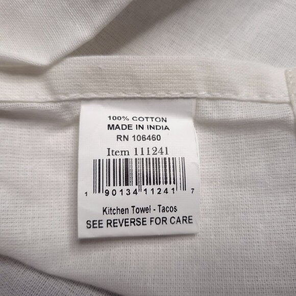 Primitives By Kathy All I Want For Christmas Is Tacos Dish Towel 28" X 28" Gift - Picture 6 of 6